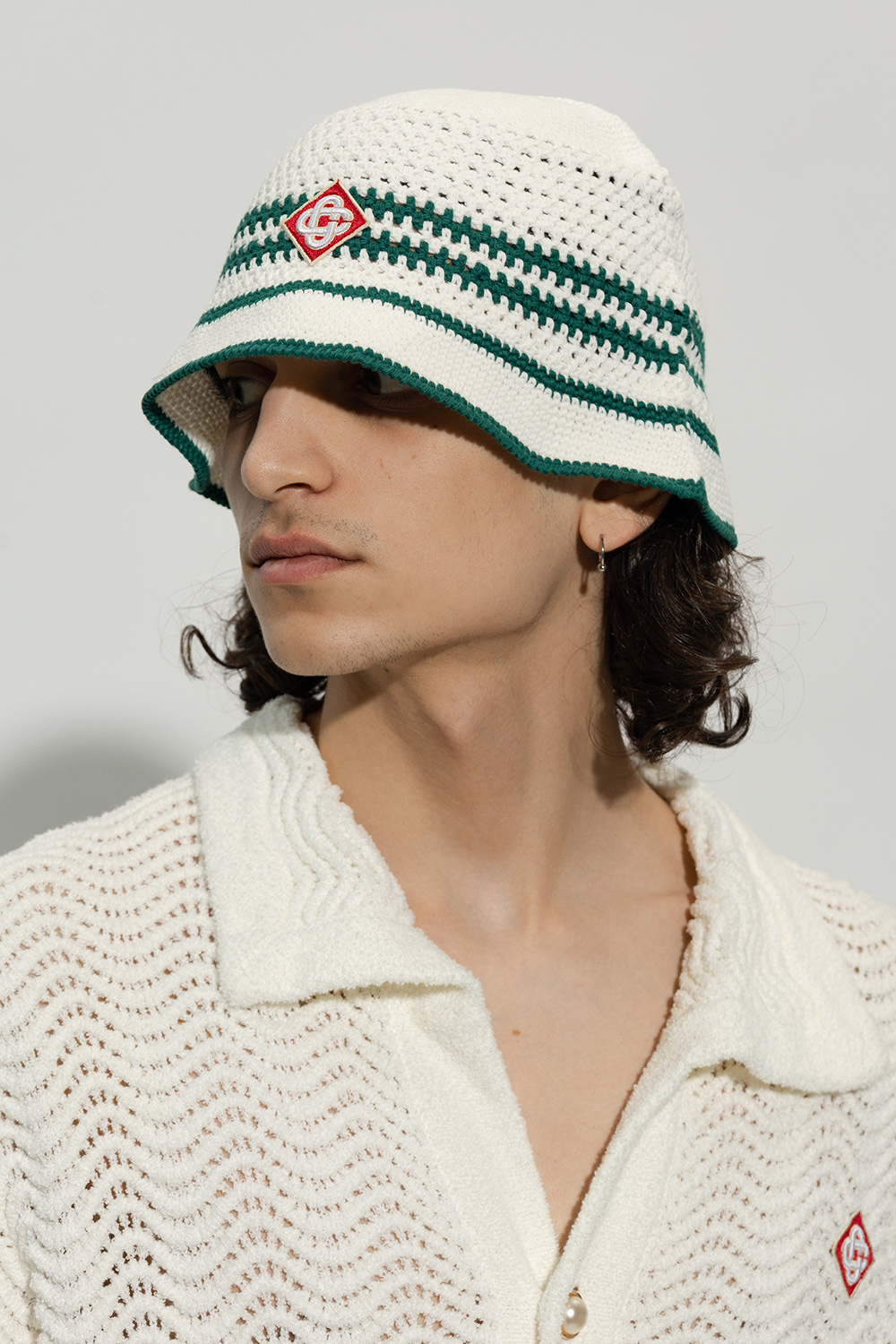 帽子・その他 Logo Printed Bucket Hat - Casablanca - Cotton - Blue colorfactory-il-accessories-